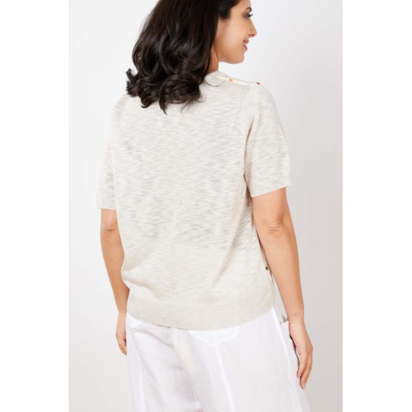 Short Sleeve Embroidered Top