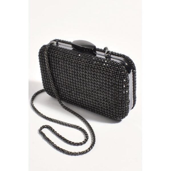 Anastasia Rhinestone Structured Clutch