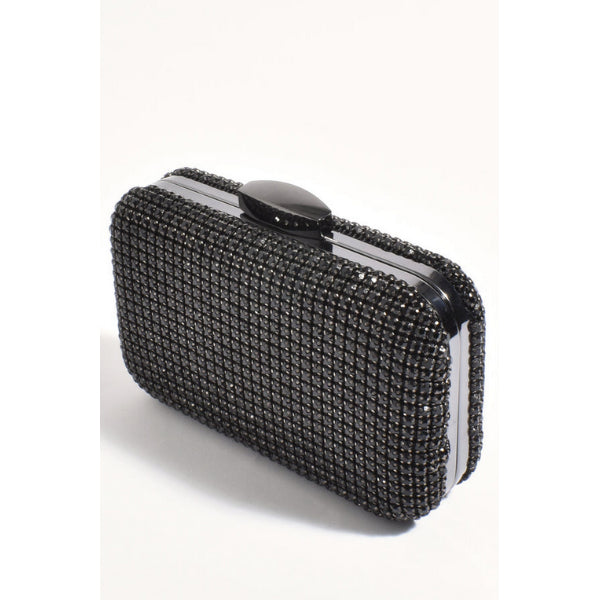 Anastasia Rhinestone Structured Clutch
