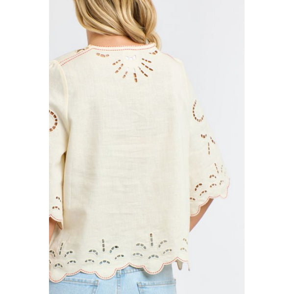 Annie Embroidered Top