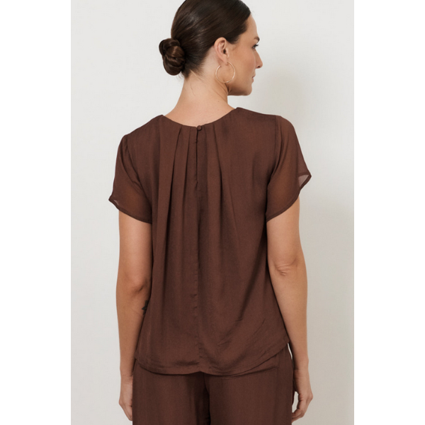 Candice Pleated Neckline Top