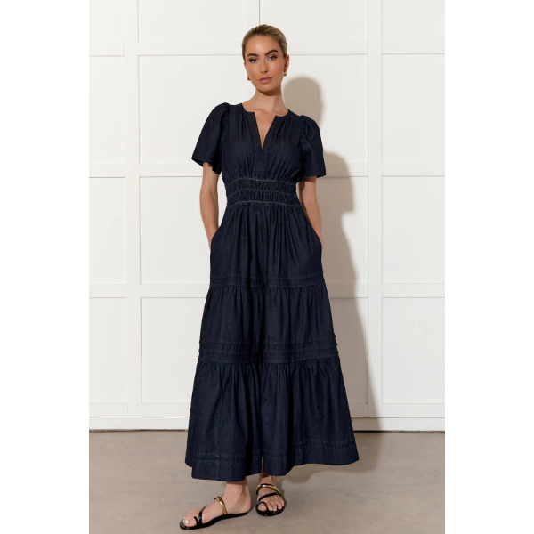 Eliana Light Weight Denim Maxi Dress