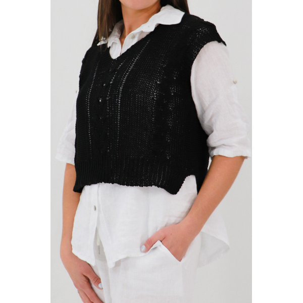 Enrica Cable Knit Vest