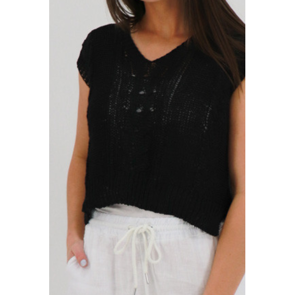 Enrica Cable Knit Vest