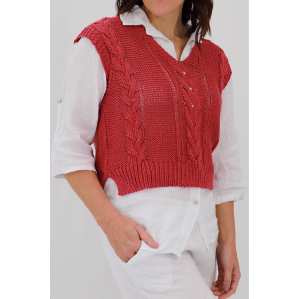 Enrica Cable Knit Vest