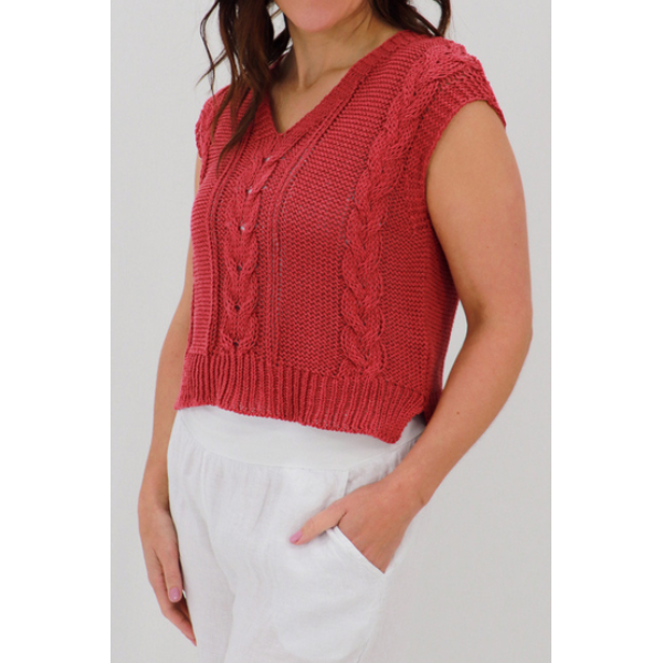Enrica Cable Knit Vest