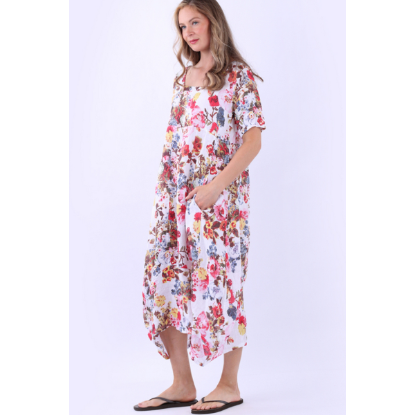 Eve Meadow Bloom Linen Dress
