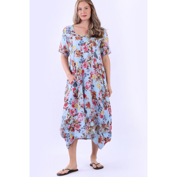 Eve Meadow Bloom Linen Dress