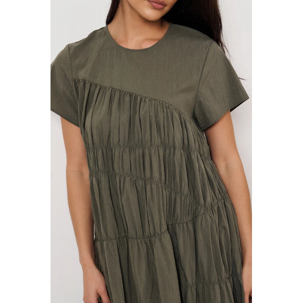 Evren Cap Sleeve Midi Dress