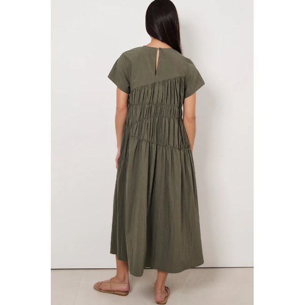 Evren Cap Sleeve Midi Dress