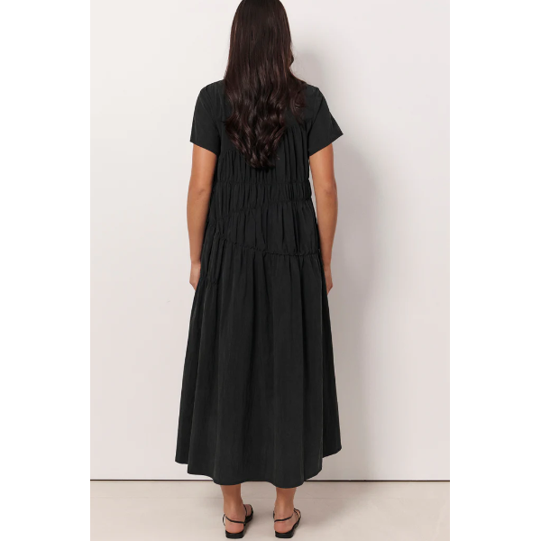Evren Cap Sleeve Midi Dress