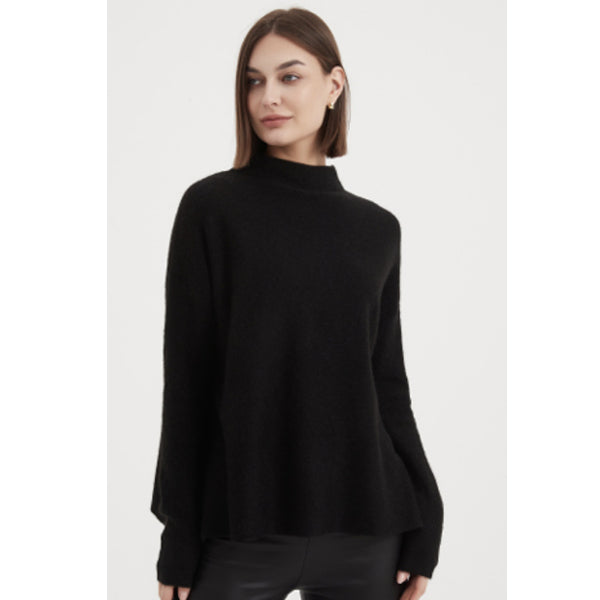 Funnel Neck Easy Knit