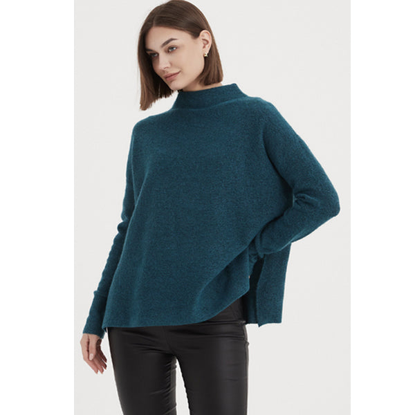 Funnel Neck Easy Knit