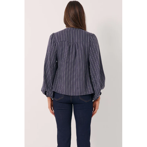 Issy Striped Cupro Top