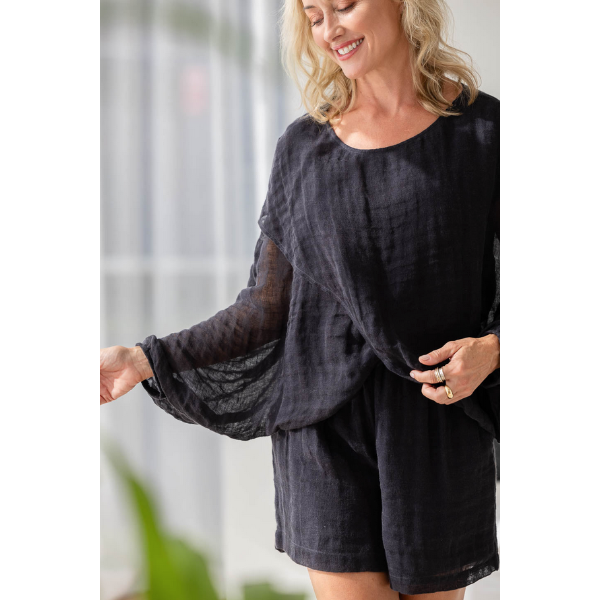 Kosa Reversible Linen Top