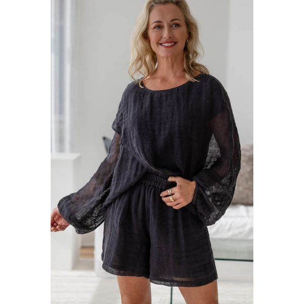 Kosa Reversible Linen Top