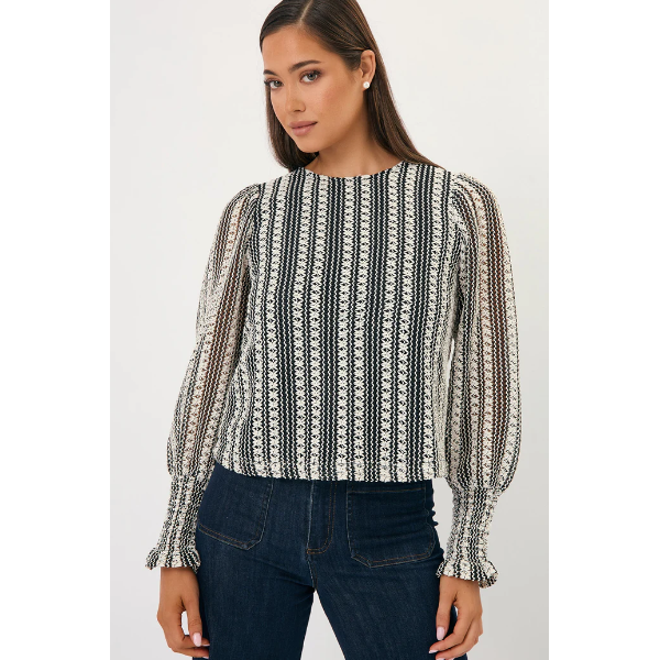 Olivia Crochet Long Sleeve Top