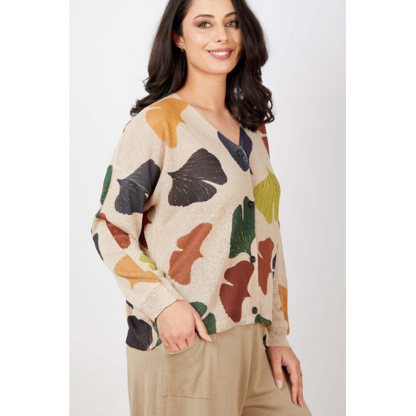 Printed Cardigan