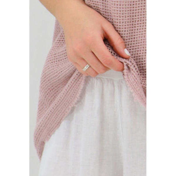 Rossana 2-Piece Cotton Mesh Batwing Top