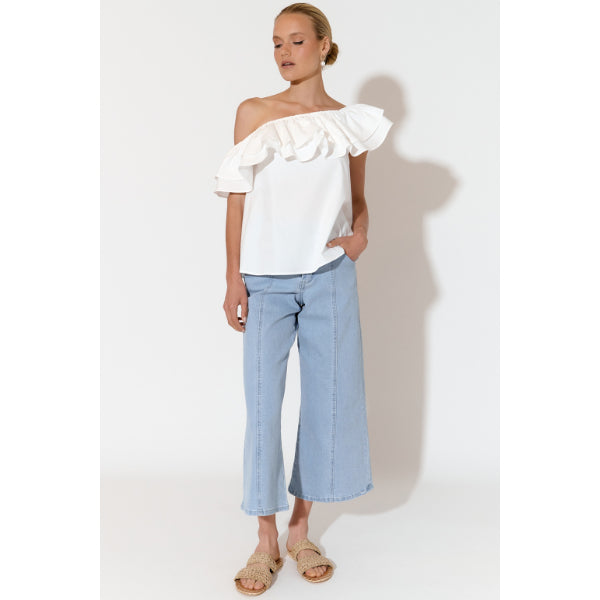 Serena Poplin Frill Top