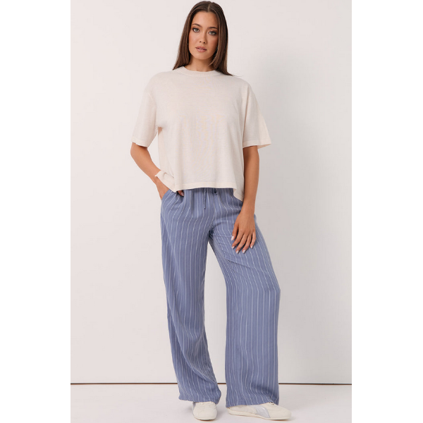 Stevie Striped Cupro Pants