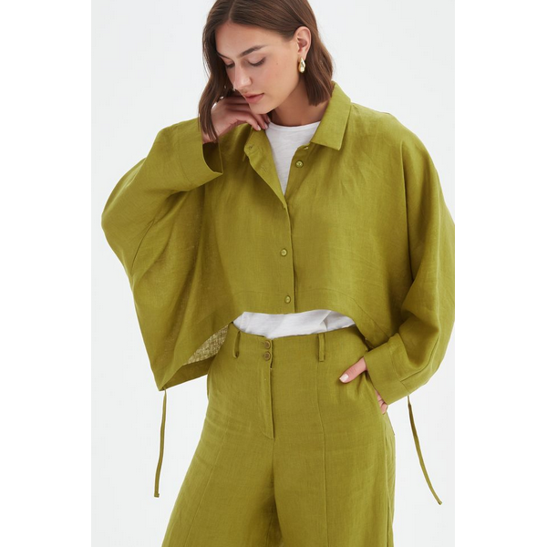 Wide Crop Overshirt