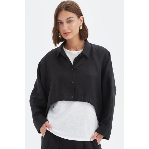 Wide Crop Overshirt