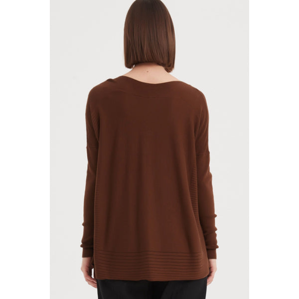 Wide Neck Knit Top
