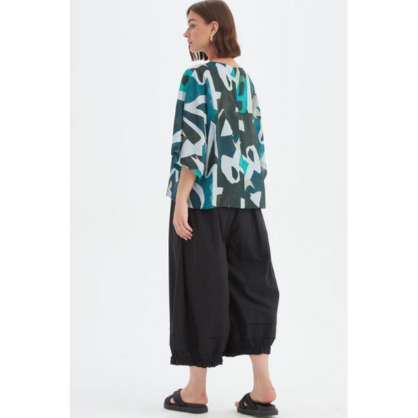 Wide Sleeve Print Top